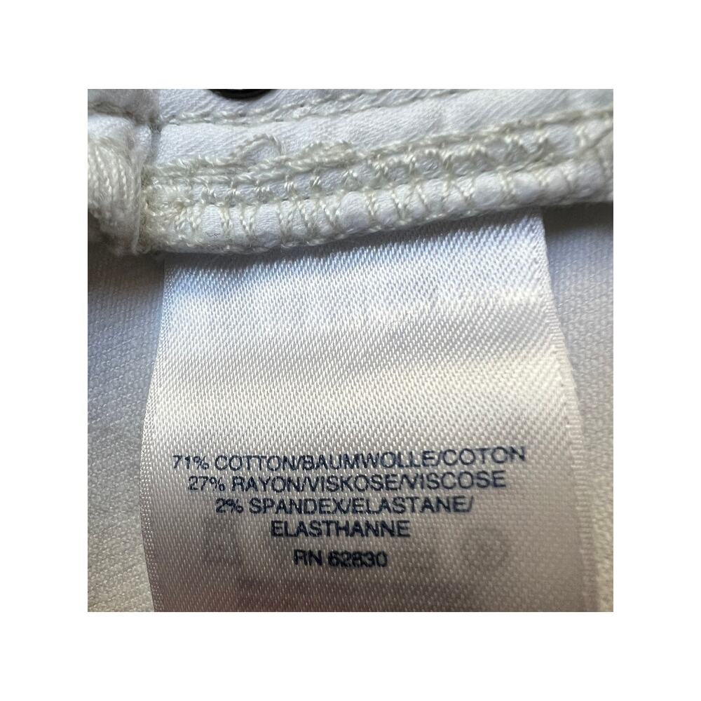 LANDS' END WOMENS PLUS 20W DENIM MID RISE ROLL CUFF STRETCH JEAN SHORT WHITE NEW - Picture 11 of 13